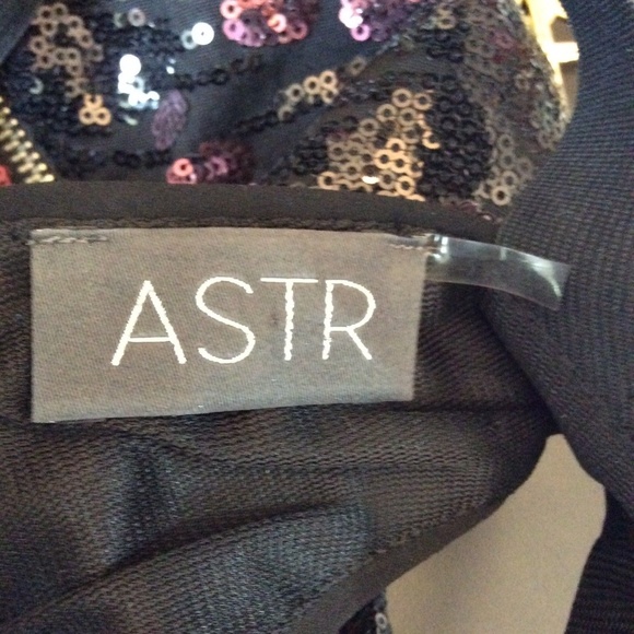 SOLD ASTR Nordstrom Black Maroon Sequin Dress - Picture 2 of 7